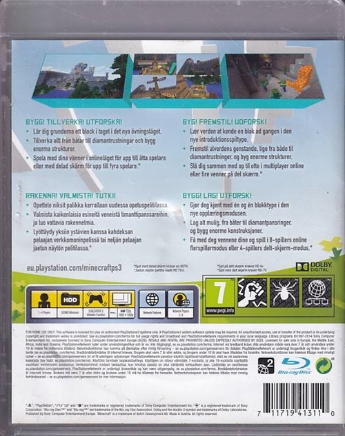 Minecraft Playstation 3 Edition - PS3 (B Grade) (Genbrug)